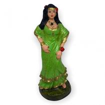 Escultura Cigana Verde Clara 15 cm em Resina Escultura Cigana Verde Clara 15 cm em Resina