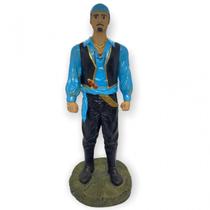 Escultura Cigano Azul Claro 25 cm em Resina Escultura Cigano Azul Claro 25 cm em Resina