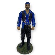 Escultura Cigano ul Escuro 15 Cm Em Resina