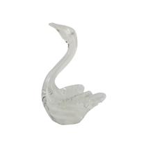 Escultura Cisne em Murano Cristais Labone - Bibelô Branco