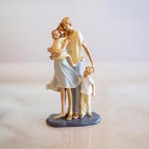 Escultura Clássica Família Com 2 Filhos