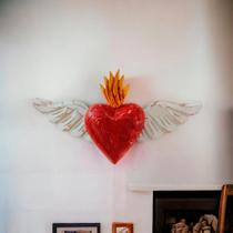 Escultura Coração Alado Sagrado Coração de Jesus (Grande)
