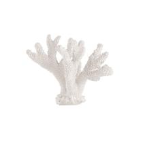 Escultura Coral em Polirresina Branco 20,5x14x26,5CM- MART