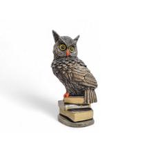 Escultura Coruja no Livro em Gesso 28 Cm Decoração Sofisticada Sala Hall Aparador VÁRIAS VARIEDADES