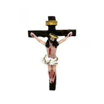 Escultura Crucifixo de Parede 11 cm em Resina