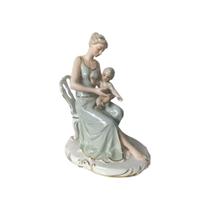 Escultura Dama com Bebê em Porcelana 25x18cm Luxo em Estilo Clássico! Escultura Dama com Bebê em Porcelana 25x18cm Luxo em Estilo Clássico!