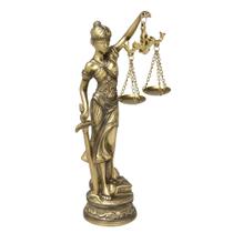 Escultura Dama da Justiça 24cm Dourada Espressione