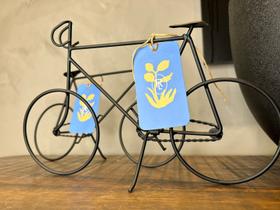 Escultura de Bike em metal preta - Mart