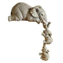 Escultura de decoração de jardim Elephant Family Resin 180g Escultura de decoração de jardim Elephant Family Resin 180g