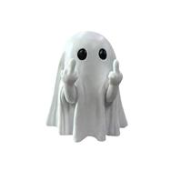 Escultura de decoração de jardim Funny Middle Finger Ghost
