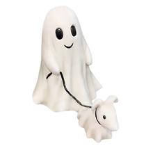 Escultura de decoração Ghost Walking Dog Resina para jardim