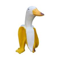 Escultura De Jardim Retrô Com Banana E Pato, Escultura Criativa De Horticultura Para Decoração De