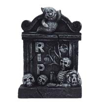 Escultura de lápide de Halloween, decoração de jardim, resina, esqueleto