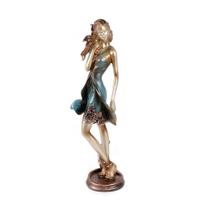 Escultura de Mulher Modelo em Resina Colorida Pose I