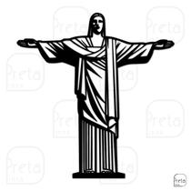 Escultura de Parede Decoração Cristo Redentor 50x47cm