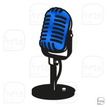 Escultura de Parede Decorativo Microfone Clássico 60x28cm Escultura de Parede Decorativo Microfone Clássico 60x28cm