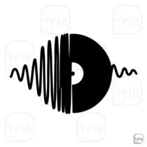 Escultura de Parede Decorativo Musica Disco de Vinil 40x25cm