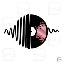 Escultura de Parede Decorativo Musica Disco de Vinil 50x31cm Escultura de Parede Decorativo Musica Disco de Vinil 50x31cm