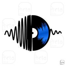 Escultura de Parede Decorativo Musica Disco de Vinil 50x31cm Escultura de Parede Decorativo Musica Disco de Vinil 50x31cm