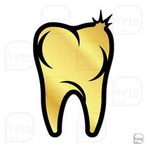 Escultura de Parede Decorativo Profissão Dentista 40x25cm