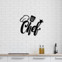 Escultura de Parede em MDF Chef