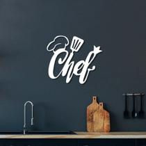 Escultura de Parede em MDF Chef