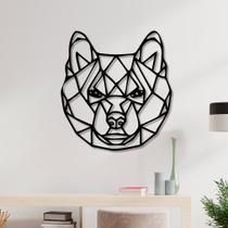 Escultura de Parede em MDF Shiba-Inu Geométrico