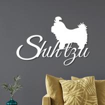 Escultura de Parede em MDF Shihtzu