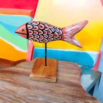 Escultura de Peixe em Madeira Escultura de Peixe em Madeira