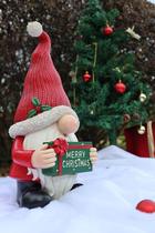 Escultura de Santa Claus de Navidad Hi-Line Gift con Luz LED a Batería para Interior Escultura de Santa Claus de Navidad Hi-Line Gift con Luz LED a Batería para Interior