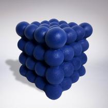 Escultura Decor Abstrata Em Resina Bubble Blue