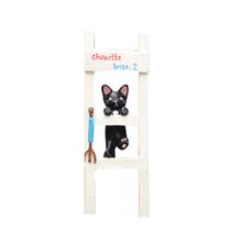 Escultura, decoração de jardim, gato preto, escada de escalada