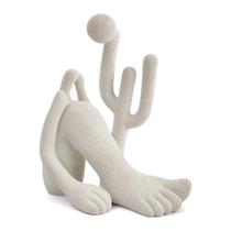 Escultura Decorativa Abaporu Off White em Poliresina 32x18cm Mart