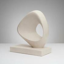 Escultura Decorativa Abstrata Em Poliresina Base Lisa