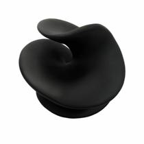 Escultura Decorativa Abstrato Curvas Preto Menor
