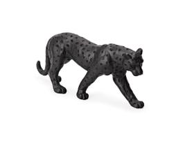 Escultura Decorativa Adorno Enfeite Sala Leopardo Poliresina Animal Pantera Negra Luxo Mart - Casa Hera Maria