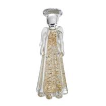 Escultura Decorativa Anjo de Vidro Transp. c/ Dourado 27cm Escultura Decorativa Anjo de Vidro Transp. c/ Dourado 27cm