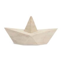 Escultura decorativa barco de origami em polirresina mart