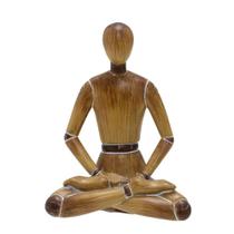 Escultura Decorativa Boneco Yoga em Resina 16cm 15397-PL Escultura Decorativa Boneco Yoga em Resina 16cm 15397-PL