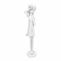 Escultura Decorativa Branco Criança Finos Traços