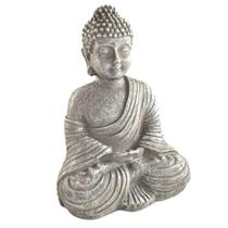 Escultura Decorativa Buda Meditando Ornamentação Zen Resina 21cm - Gici Decor