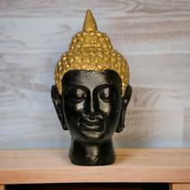 Escultura Decorativa Busto Cabeça Buda Hindu Tibetano Rosto Escultura Decorativa Busto Cabeça Buda Hindu Tibetano Rosto
