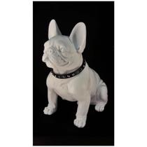 Escultura Decorativa Cachorro Bulldog Branco Formosa