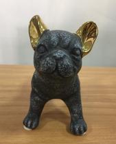 Escultura decorativa cachorro bulldog resina