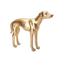 Escultura Decorativa Cachorro Dourado Poliresina Mart 27cm