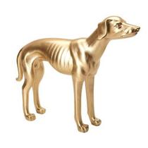 Escultura decorativa cachorro em resina dourada - Mart
