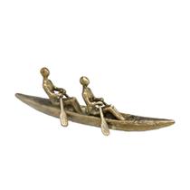 Escultura Decorativa Canoagem em Resina Bronze 31cm 16684-PL Escultura Decorativa Canoagem em Resina Bronze 31cm 16684-PL