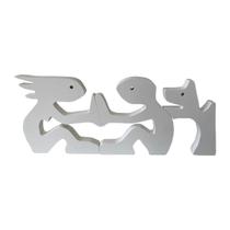 Escultura Decorativa Casal E O Cachorro 35X15Cm