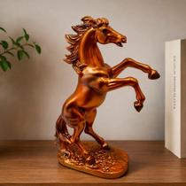 Escultura Decorativa Cavalo Europeu Resina Cobre 26cm Escultura Decorativa Cavalo Europeu Resina Cobre 26cm