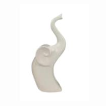 Escultura Decorativa Elefante Branco 30cm BTC